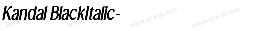 Kandal BlackItalic字体转换